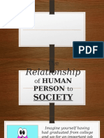 The Relationship of Human Person To Society