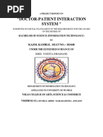 "Doctor-Patient Interaction System ": Kajol Kamble. Seat NO:-183440