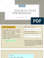 Mathematical Tools For Modeling: Christyfani Sindhuwati, ST., MT