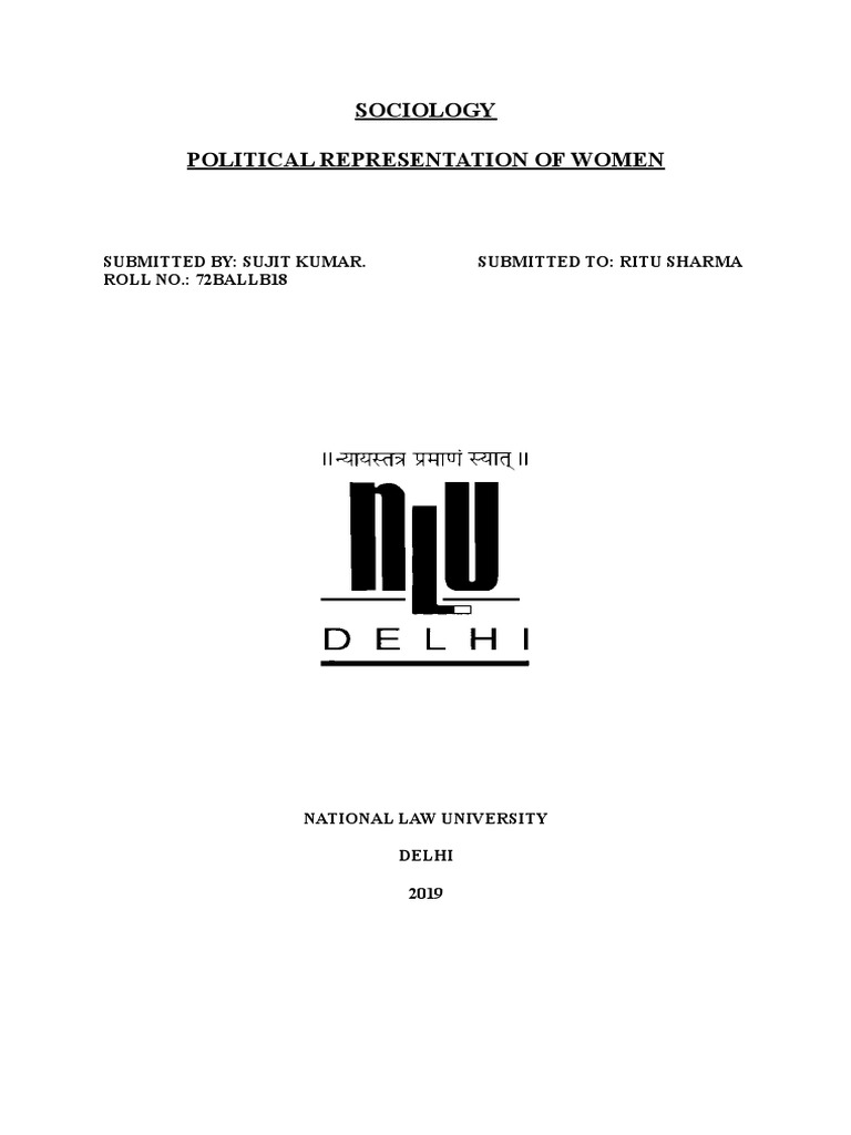 Political Representation of Women | PDF | Empowerment | Gender Equality