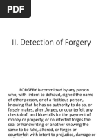 Detection of Forgery