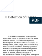 Detection of Forgery