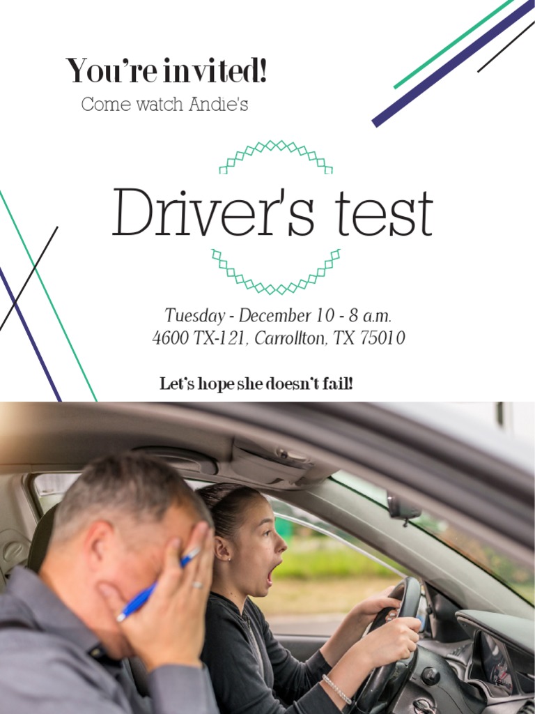 Andie's Driver's Test Invitation | PDF