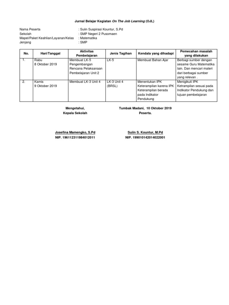 Jurnal Belajar Ojl Pdf
