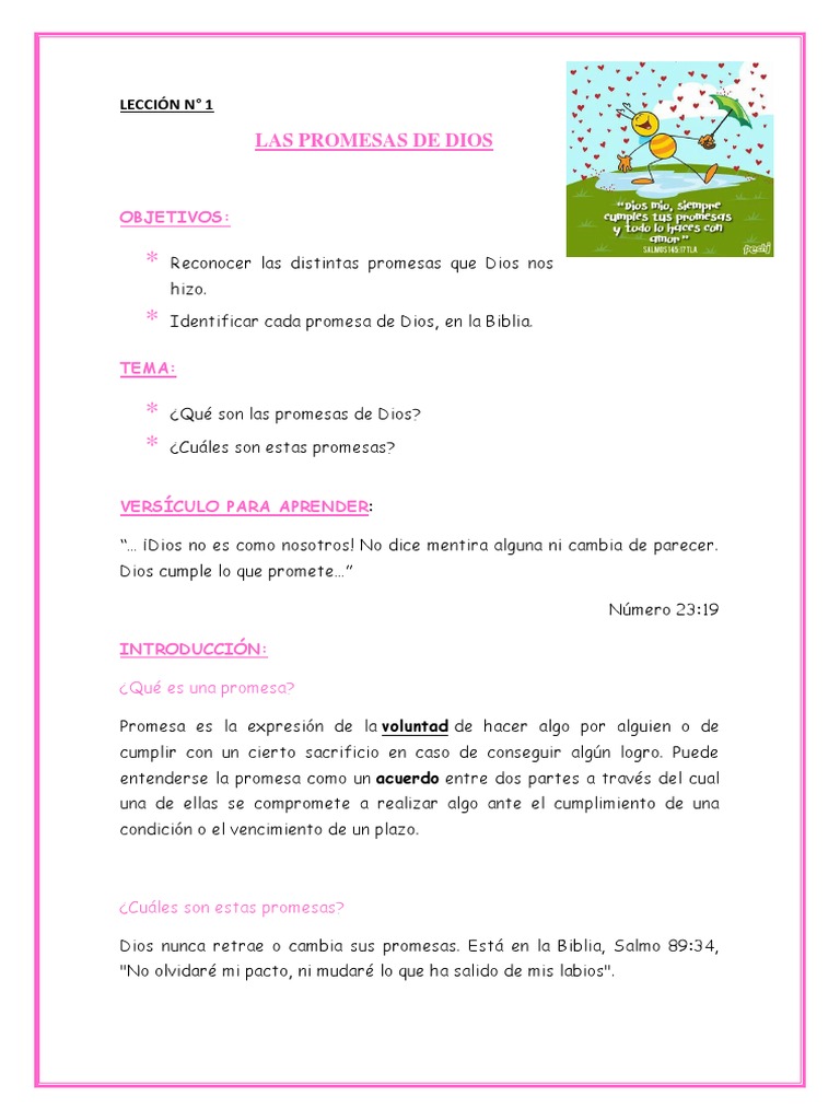 Promesas de Dios para Niños | PDF | Abrahán | Sarah