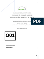 Prova 2016 Mestrado Quimica