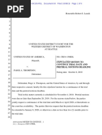 USA vs Thompson - Stipulated Motion to Continue Trial Date and Pretrial Motions Deadline
