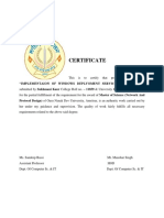 Certificate: "Implementaion of Windows Deplyoment Services in Intranet"