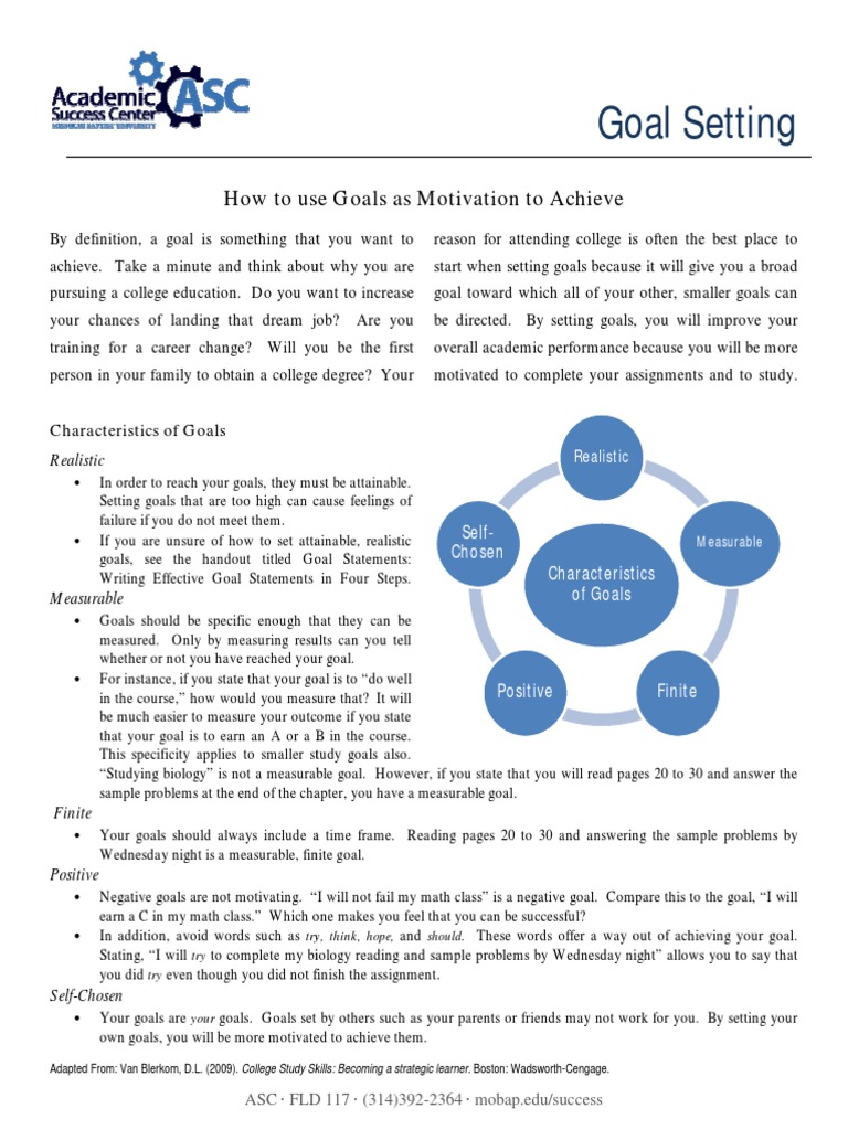 Goal Setting | PDF | Goal | Motivation