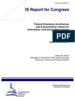 Federal Enterprise Architecture and E-Government: Issues For Information Technology Management