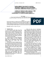 Pengaruh Berat Dan Waktu Kontak Untuk Adsorpsi Timbal (Ii) Oleh Adsorben Dari Kulit Batang Jambu Biji (Psidium Guajava L.)