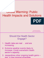 Global Warming: Public Health Impacts and Solutions