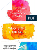 Audience and Their Communication Needs