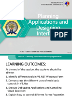 Planning Applications and Designing Interfaces: Pf101 - Object Oriented Programming