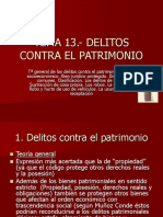 TEMA 13.- Delitos Contra El Patrimonio I