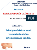 Principios Básicos en El Tratamiento de Las Intoxicaciones Agudas