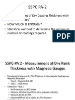 Measure Dry Paint Thickness per SSPC PA-2