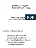 The Resilient LGU Program of The City Government of Naga: Hon. John G. Bongat Mayor, Naga City, Philippines