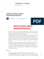North Atlantic Treaty Organization (Nato) - History and General Studies