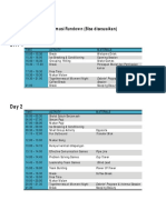 Estimasi Rundown 4D3N To Trainees