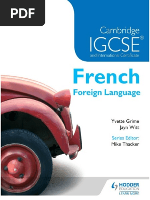 Cambridge Igcse International Certificate French Foreign Language Pdf