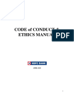 Code of Conduct & Ethics Manual: APRIL 2015