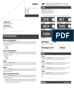 Playbook Template For Dungeon World