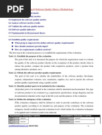 Software Quality Metrics Methodology