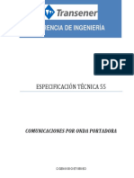 Gerencia de Ingeniería: Especificación Técnica 55