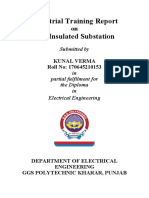 Industrial Training Report Gas Insulated Substation