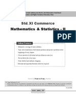 11th Commerce Mathematics and Statistics Part II Maharashtra Board