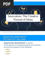 Innovation: The Creative Pursuit of Ideas