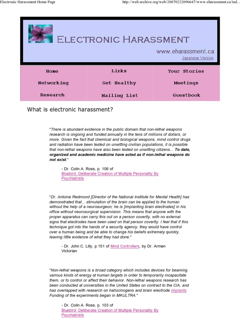 Electronic Harassment Home (2007) Stalking Harassment