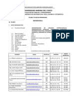 Silabo Matemática I - Estudios Generales - 2019-I PDF