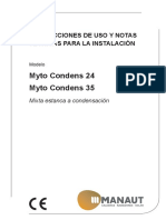 Manual Usuario y Notas Instalador Myto Condens Inox 35 E
