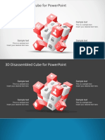 3D Disassembled Cube For Powerpoint: Sample Text Sample Text