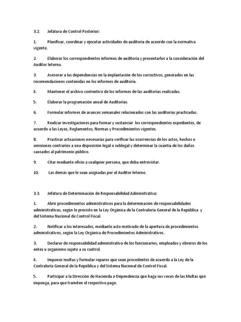 Control Posterior en Auditoría Pública | PDF | Contralor | Auditoría