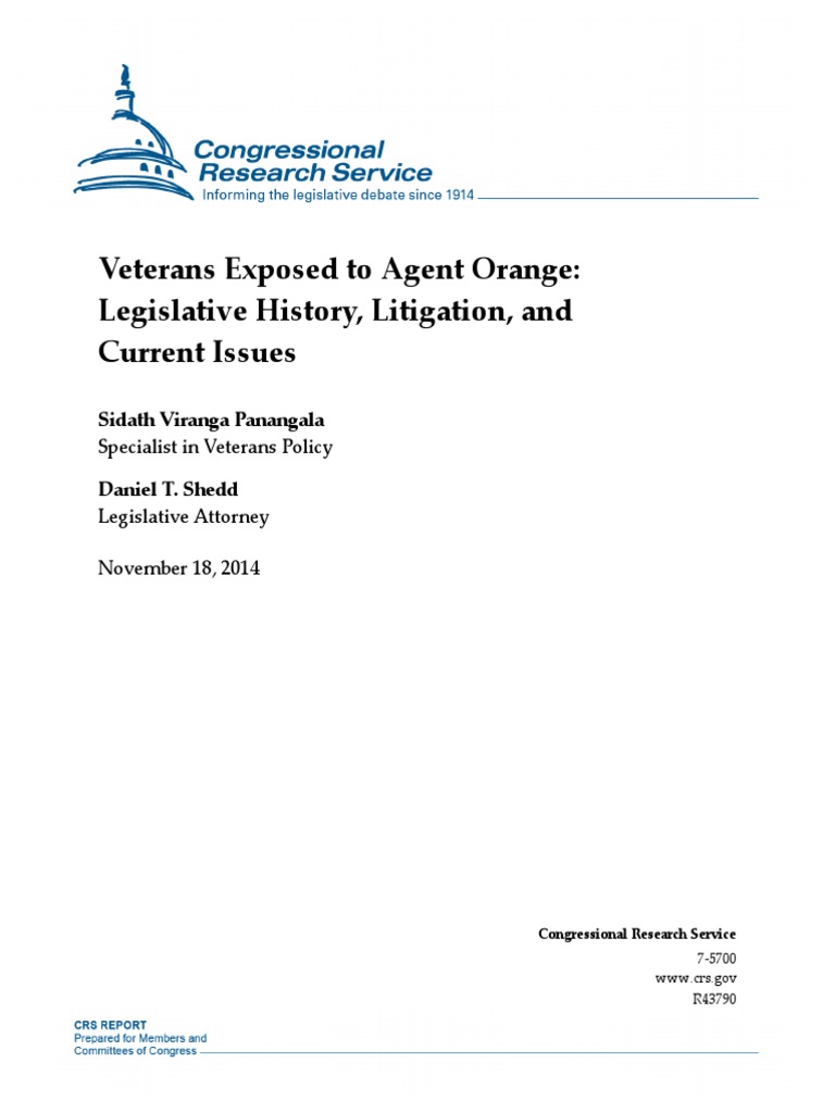 Congressional Research Service | PDF | Agent Orange | United States ...