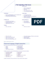 Classroom Language: The Beginning of The Lesson: 1. Good Morning 2. How Are You?