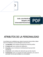 Clase No. 3 Derecho Civil 1 (Diapositivas Atributos de La Personalidad)