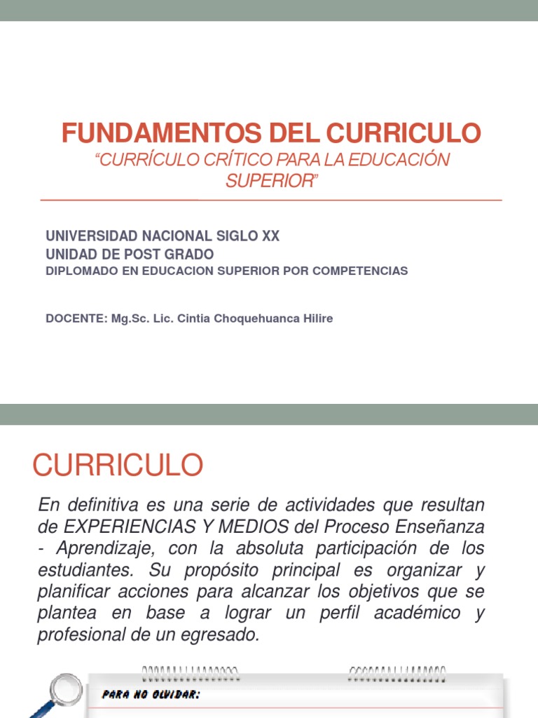 Fundamentos del Currículo Educativo | PDF | Plan de estudios | Evaluación
