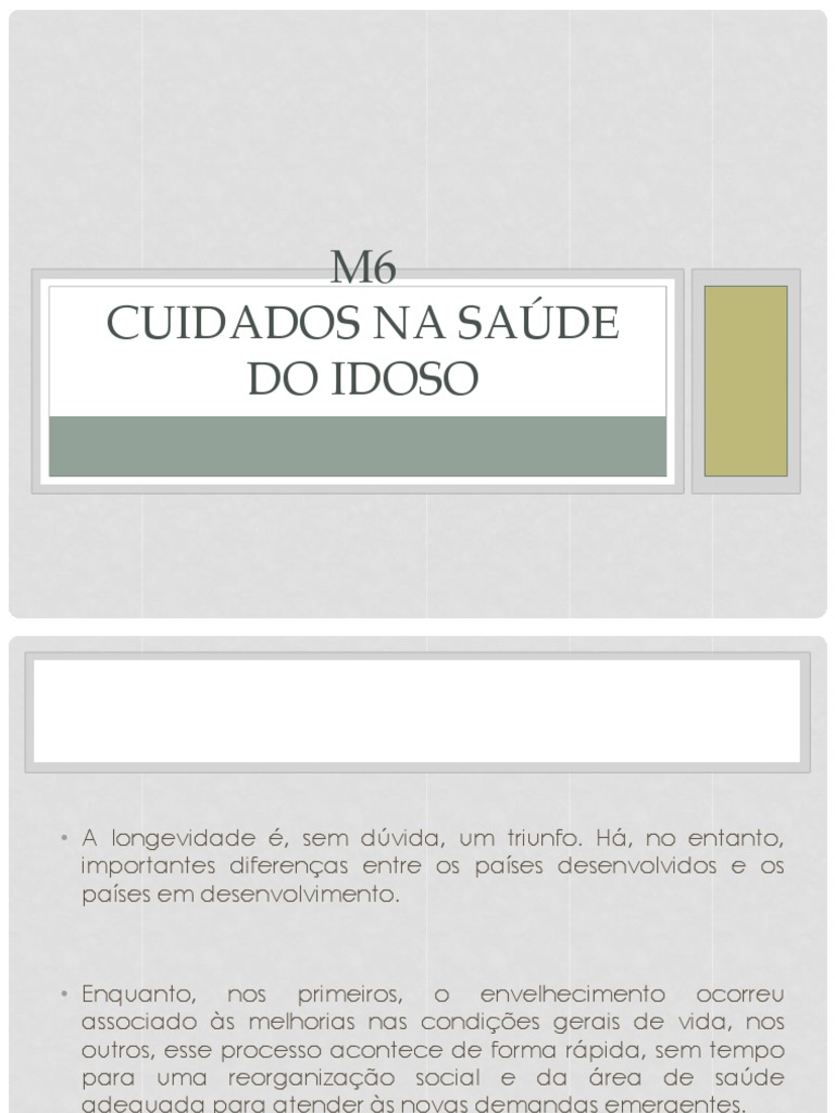 Cuidados de Saúde para Idosos em Portugal | PDF | Envelhecimento ...