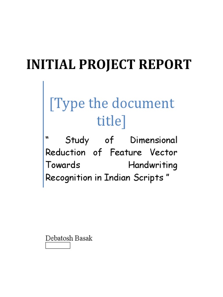 Dimensional Reduction in Handwriting Recognition | PDF | Principal ...