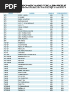 Kpop Album & Goods Price List. | PDF