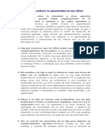 Como Reducir La Agresividad en Los Ninos