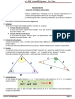Resolución de triángulos oblicuángulos con teoremas trigonométricos