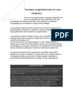 Conducta Humana Organizacional en Una Empresa