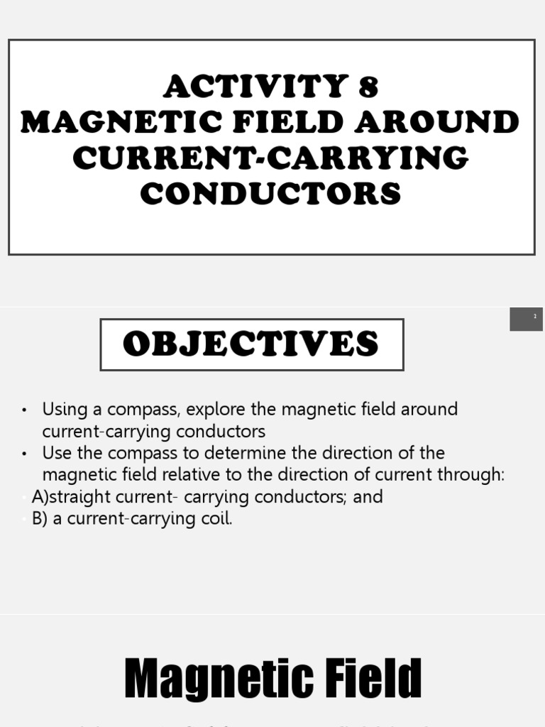 Activity 8 Magnetic Field Around Current-Carrying Conductors | PDF ...