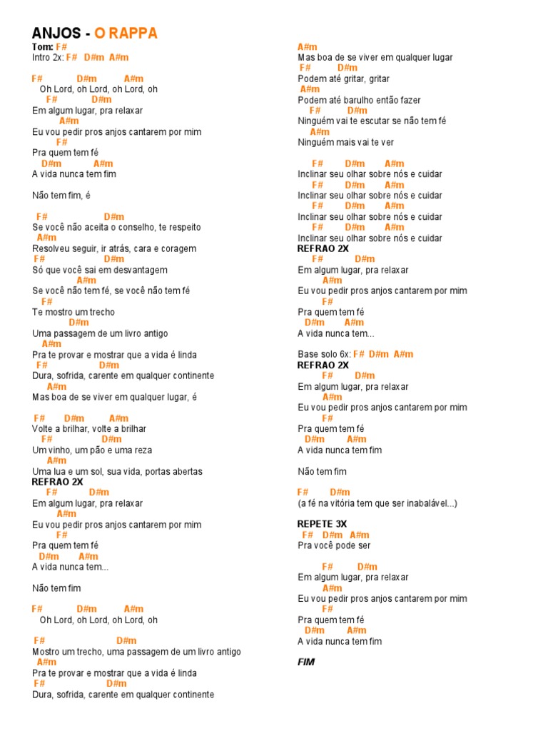 Anjos - o Rappa | PDF