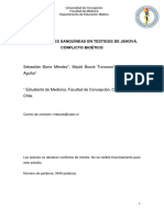 Transfusiones Sanguíneas en Testigos de Jehová, Conflicto Bioético